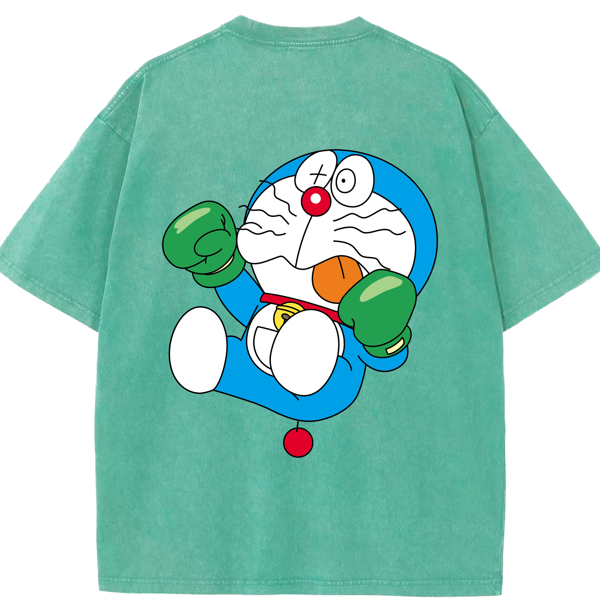 （画像用） ドラえもん Doraemon 綿100% ヴィンテージ風 半袖Tシャツ（背面プリント）